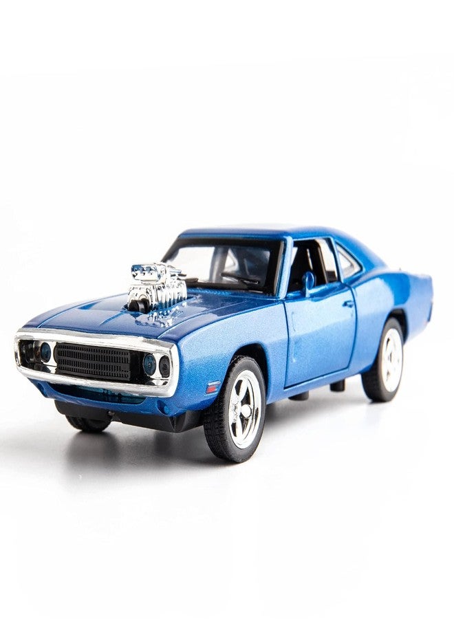 FEXXA سيارة FEXXA نموذجية مصبوبة من سبيكة معدنية حصرية بمقياس 1:32، تعمل بالسحب للخلف، مع صوت وإضاءة، لعبة سيارة صغيرة للأطفال، سيارة نموذجية معدنية مع صوت وإضاءة؟ (فاست أند فيوريس 7 - أزرق) - Image 1